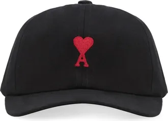 Ami De Coeur Borduur Cap - Dames - Petten - Zwart - ONE Size - Katoen - Accessoires