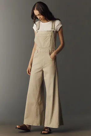 Pilcro Adi Flare Denim Overalls by Pilcro