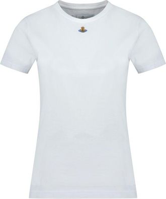 Vivienne Westwood Unisex Orb Peru T-Shirt White Cotton