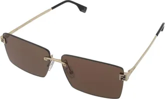 MAISON FENDI FE40165U Rimless Sunglasses - Brown