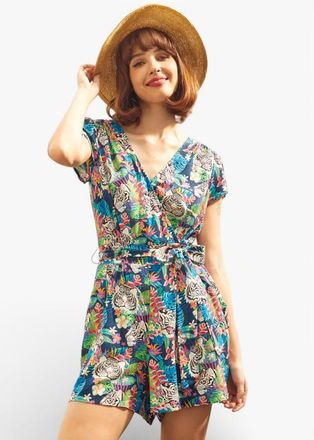 ModCloth Just Add Sandals Romper in Tropic Like Its Hot at Nordstrom, Size X-Large