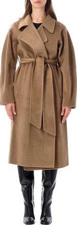 SOEUR Harvard Belted Mid-Length Coat