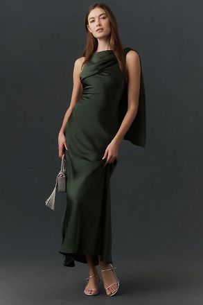BHLDN Caped Open-Back Maxi Dress