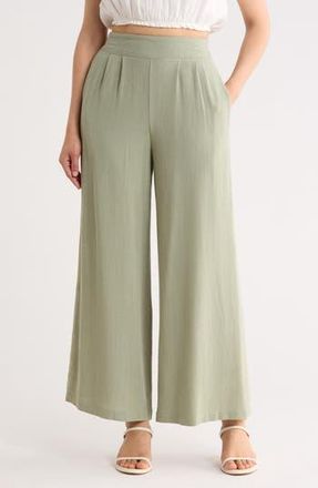 Renee C Wide Leg Pull-On Pants in Olive at Nordstrom Rack, Size X-Small