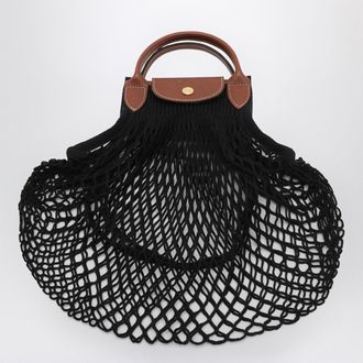 Longchamp Black La Pliage Filet Small