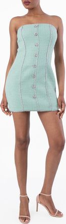 Rotate Boucle Strapless Mini Dress, Brand Size 38 ( US Size 4 )