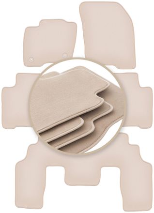 OEM Alfombrillas Premium Beige Para: Ford S-max Mk2 7 Plazas 2015
