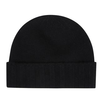 Drumohr Cashmere Beanie - Dames - Hoeden - Zwart - ONE Size - Kasjmier - Accessoires