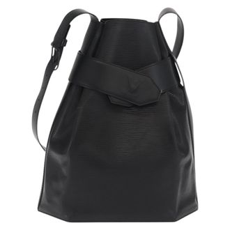 Louis Vuitton Vintage Sac Depaule Epi Leather Black Leather Handbag (Pre-Owned)