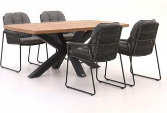 Tierra Outdoor Rivera/Induno Deens Ovaal 180cm dining tuinset 5-delig