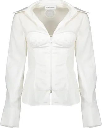 Marine Serre Donna, Camicette, Bianco, L, new