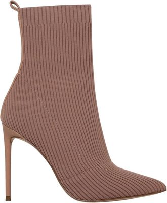 Steve Madden Enkellaars in Blush Ribstof - Dames - Laarzen met Hak - Roze - 38 EU - Polyester - Schoenen