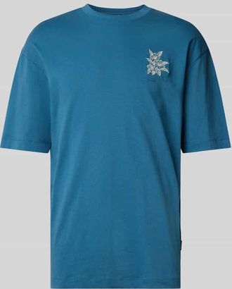 Blend T-Shirt mit Motiv-Stitching Modell JIM in Blau, Gr&ouml;&szlig;e M