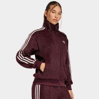 adidas Trainingsjacke ADIDAS ORIGINALS ADIDAS ORIGINALS MOHAIR FIREBIRD LOCKERES, Damen, Gr. L, maroon, Obermaterial: 100% Polyester, Jacken Trainingsjacke