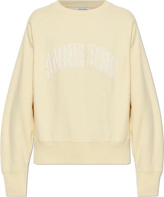 Anine Bing Harry Shrunken Sweatshirt - Dames - Sweatshirts - Geel - XS - Katoen - Hoodies & sweatvesten