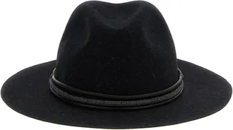 Brunello Cucinelli Jewel Leather Hat Cappelli Grigio-Donna