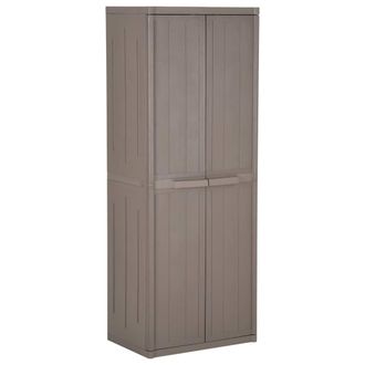 vidaXL Armario Almacenaje De Jard&iacute;n Pp Apariencia Madera 65x45x172 Cm Vidaxl
