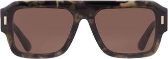 Calvin Klein Dark Grey Rectangular Unisex Sunglasses CK24501S 341 56