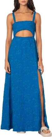 Maaji Poet Cutout Embroidered Cover-Up Dress in Bright Blue at Nordstrom Rack, Size Medium