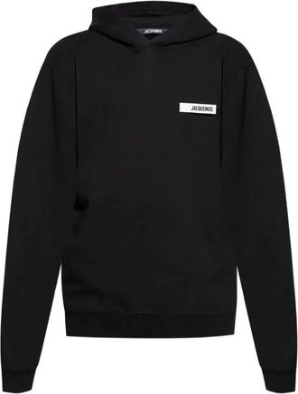 Jacquemus Gros Grain Hoodie - Heren - Hoodies - Zwart - S - Katoen - Hoodies & sweatvesten