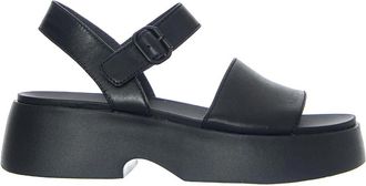Camper Gobi Flora Tasha Flat Sandalen - Dames - Sandalen - Zwart - 39 EU - Schoenen