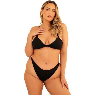 Dippin' Daisy's Swimwear Seaport Thong Bikini Bottom in Black at Nordstrom, Size X-Small