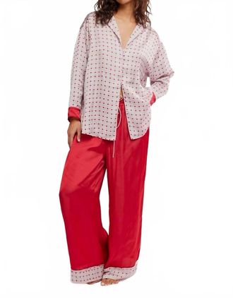 Free People Dreamy Days Pj Set In Heart Print
