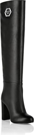 Philipp Plein Leather Boots High Heels