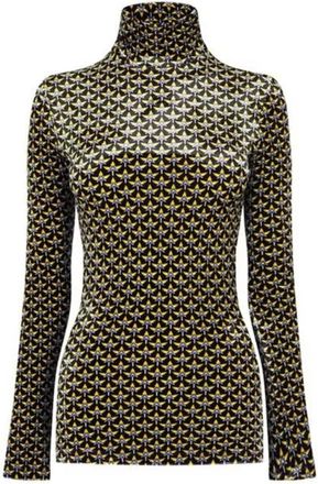 Paco Rabanne Printed Velvet Top Size XS