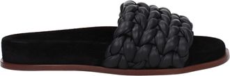 Chlo&eacute; Black Leather Womens Slippers