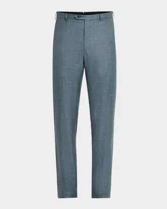 Brioni Men & apos;s Tigullio Flat-Front Twill Trousers
