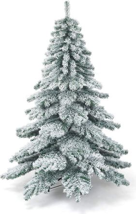 Costway Costway &Aacute;rbol De Navidad Artificial De 180cm Con Soporte De Metal, Agujas De Pvc, Nieve Decorativa Navidad