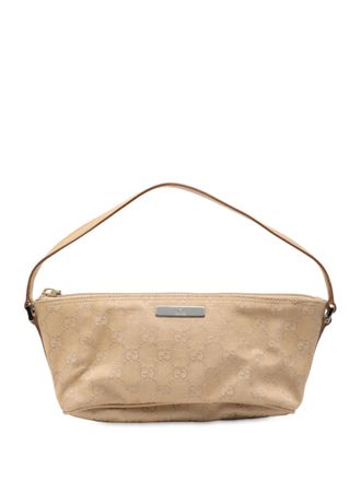 Gucci 2000-2015 GG Canvas Boat shoulder bag - Brown
