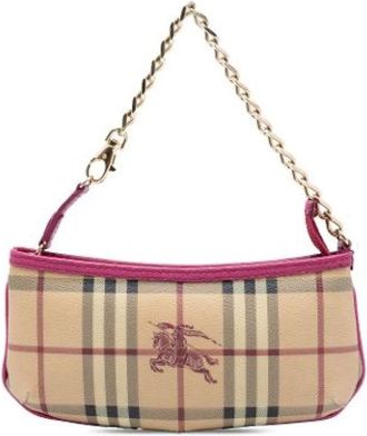 Burberry Pre-owned Mini Bags, female, Multicolor, Size: ONE SIZE Pre-owned Canvas Shoulder Bag