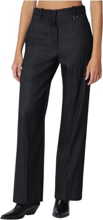 Isabel Marant Pantalones de raya diplom&aacute;tica en mezcla de lana - Trousers - Mujer - Negro - M