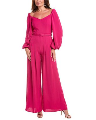 Rene Ruiz Crystal Belted Jumpsuit