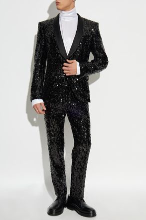 Dolce & Gabbana Sequin Blazer, Mens, Black