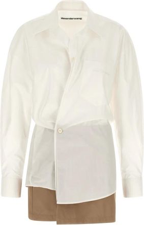 Alexander Wang Pre-Styled Mini Wrap Jurk - Dames - Wikkelkleedje - Veelkleurig - XS - Katoen - Kleedjes
