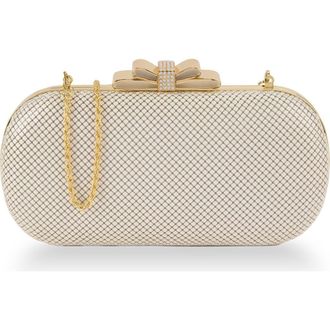 Whiting & Davis Marilyn Bow Minaudiere in Pearl at Nordstrom