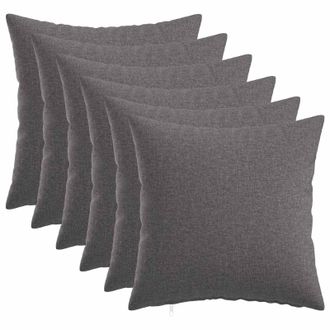 vidaXL Cuscino Da Lanciare 6 Pz Heerlen Grigio Chiaro 50 X 50 Cm Vidaxl