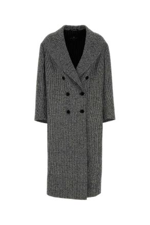 Ermanno Scervino Embroidered Wool Blend Coat