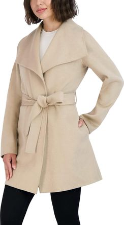 Tahari orders heather gray tie coat