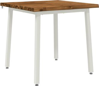 vidaXL 60 X 55 X 75 Cm Madera De Acacia S&oacute;lida Natural Y Blanco Vidaxl