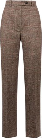 Kiton Pantaloni Principe di Galles - Marrone