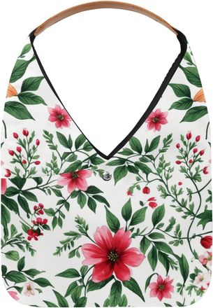 Generic Colorful Flowers Reusable Lightweight Grocery Bags - Foldable Into Compact Pouch, Washable & Sturdy, Multipurpose for Shopping and Travel