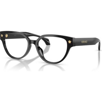 Versace 53mm Cat Eye optical glasses in Black at Nordstrom