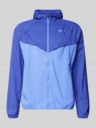 Nike Trainingsjacke mit Logo-Print und Kapuze in Blau, Gr&ouml;&szlig;e XXL