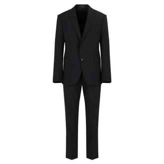 Emporio Armani Single Breasted Suits, male, Black, 5XL, Emporio Armani Dresses Black