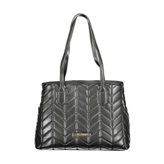Valentino Shoulder Bags, female, Black, Size: ONE SIZE Quilted Chevron Handbag