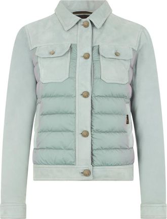 Moorer Petunia Puffer Jacket - Dames - Spijkerjassen - Blauw - 3XS - Leer - Jassen